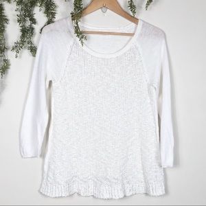 🔥Anthropologie | Lightweight White Sweater